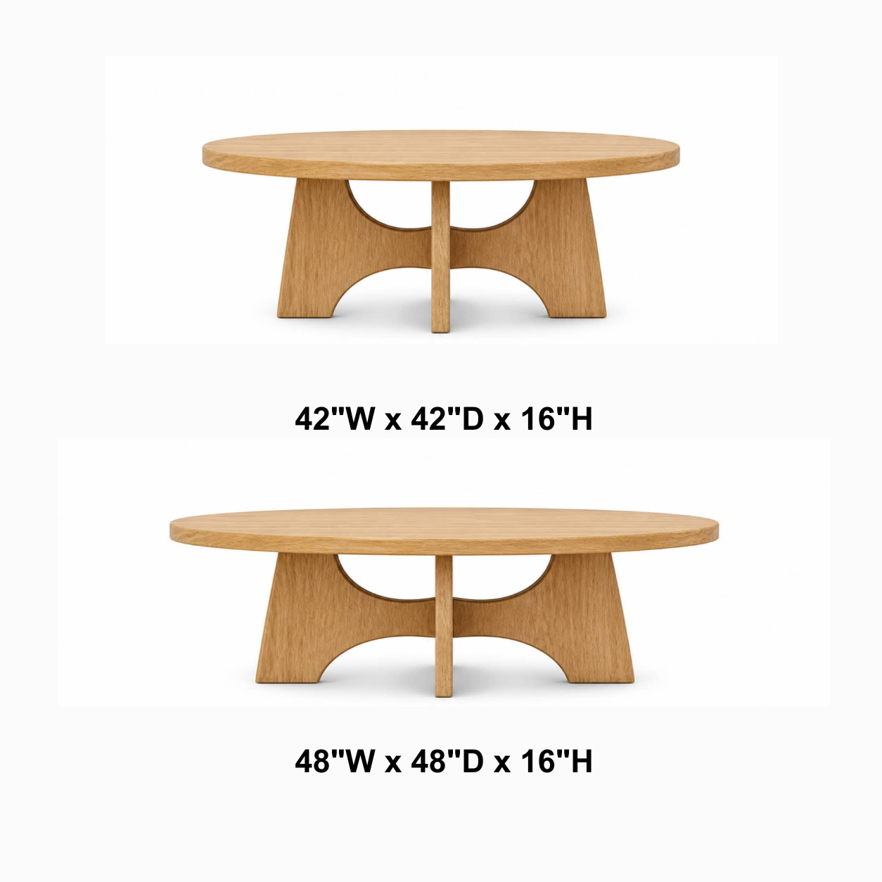 Dominic Cross-Leg Solid Wood Coffee Table For Living Room