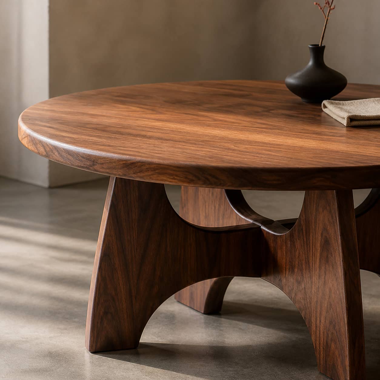 Dominic Cross-Leg Solid Wood Coffee Table For Living Room