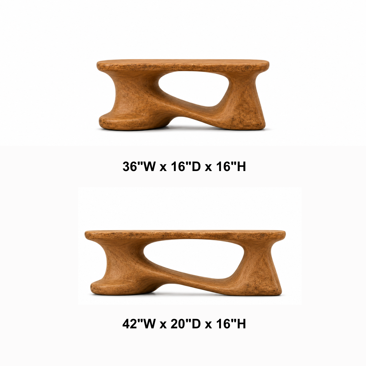 Elora Organic Solid Wood Coffee Table For Living Room