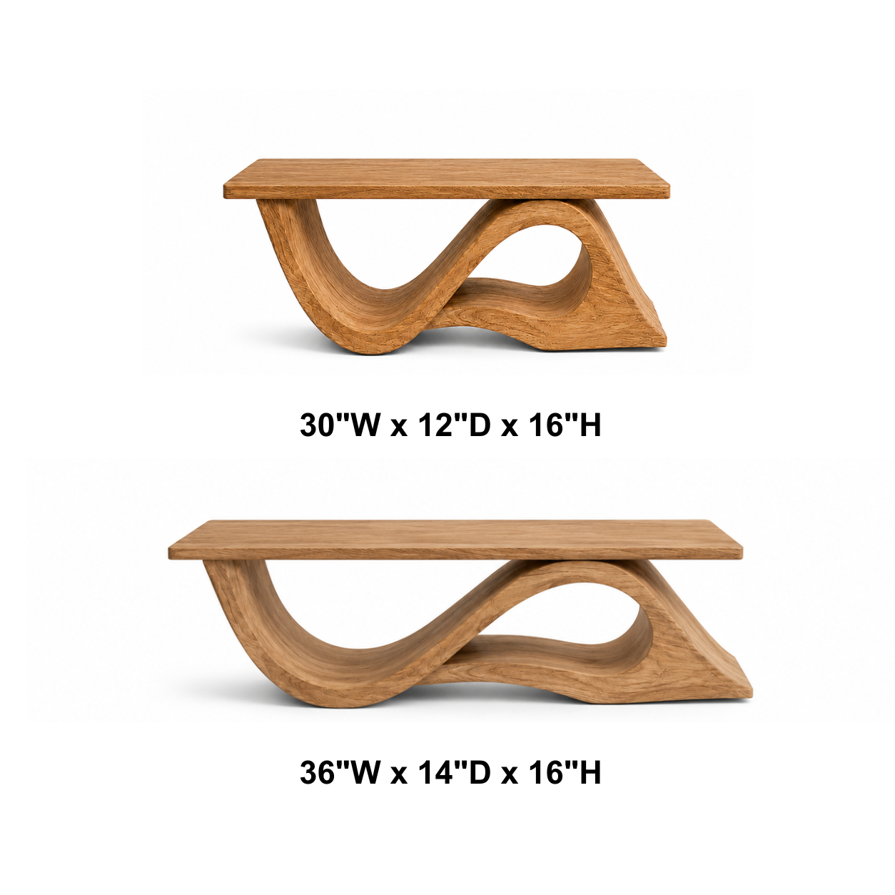 Torion Helix Carved Solid Wood Coffee Table For Living Room