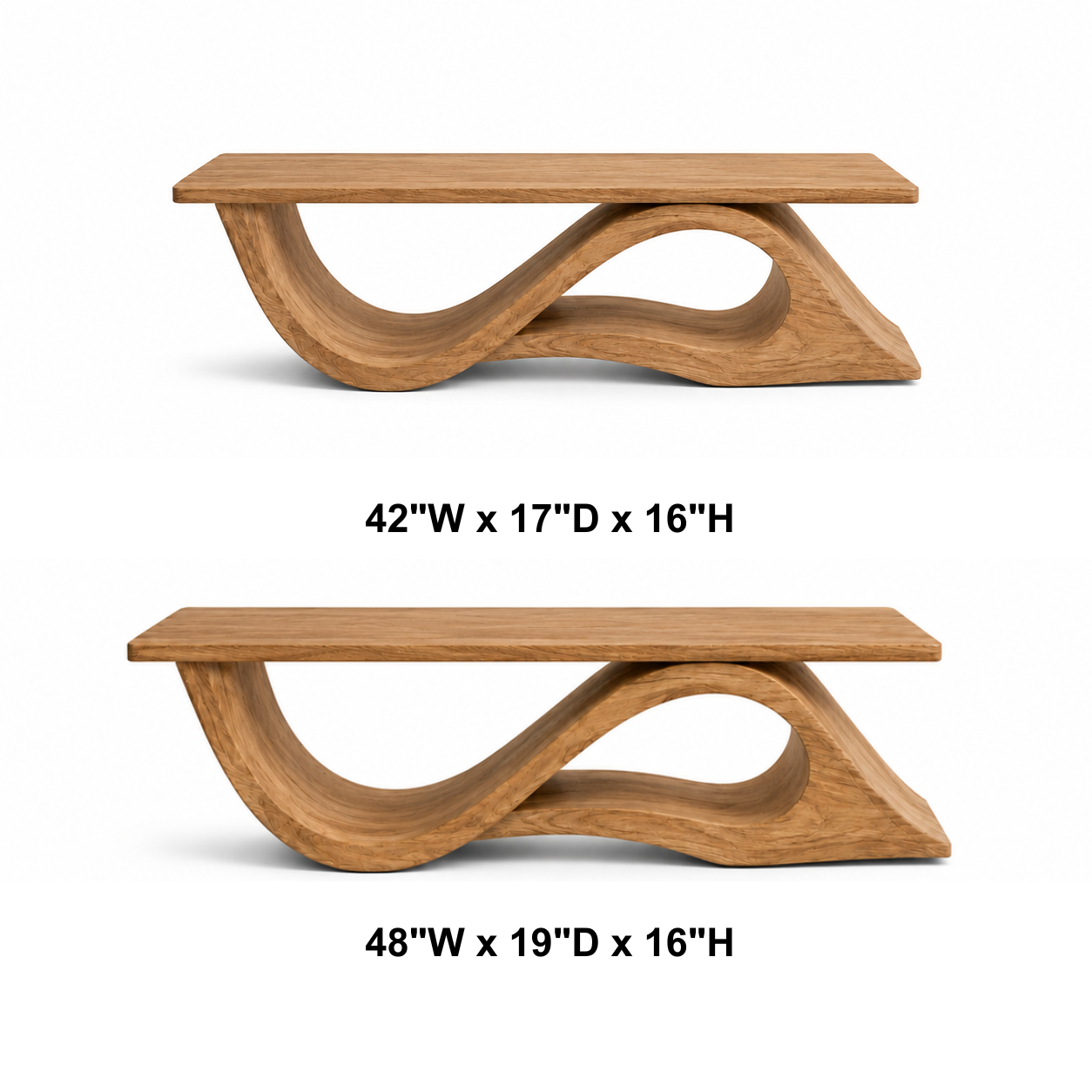 Torion Helix Carved Solid Wood Coffee Table For Living Room