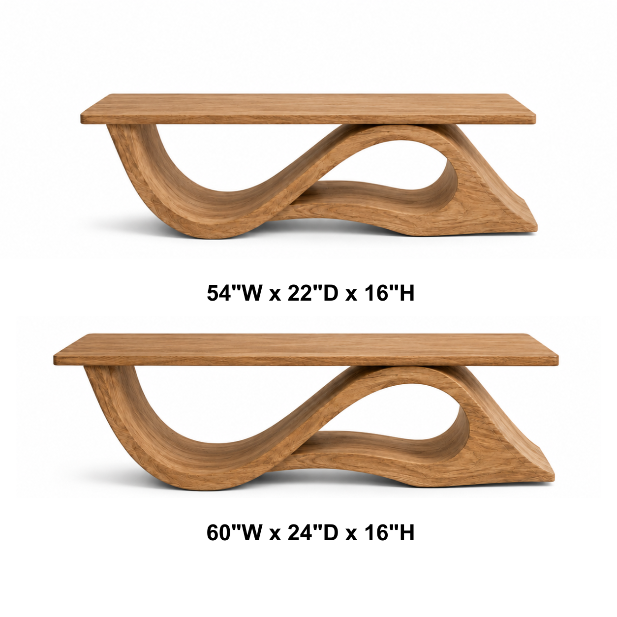 Torion Helix Carved Solid Wood Coffee Table For Living Room