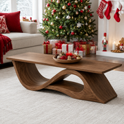 Torion Helix Carved Solid Wood Coffee Table For Living Room