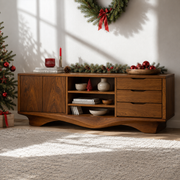 Brenno Solid Wood TV Cabinet Sideboard For Living Room