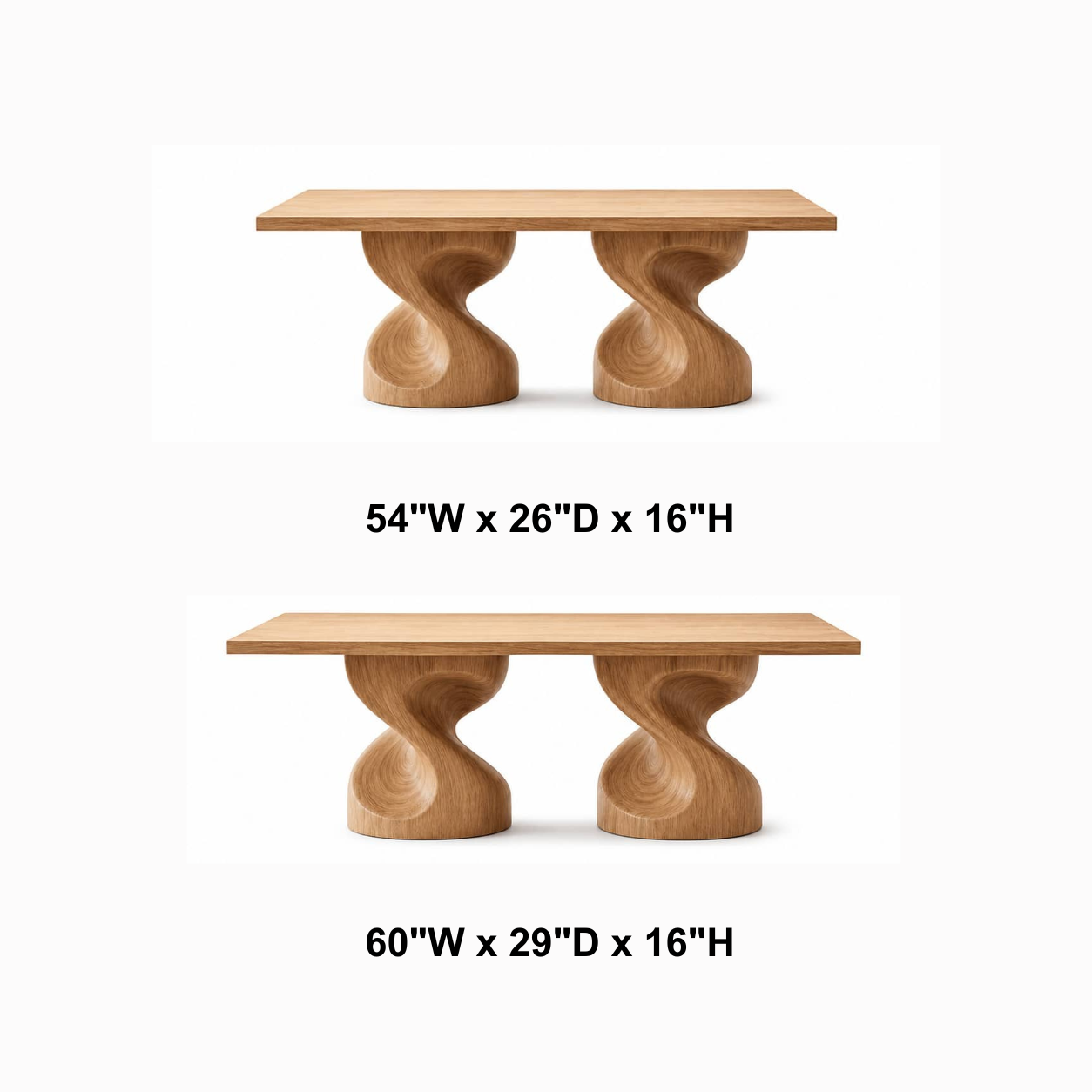 Jaron Contoured Solid Wood Coffee Table For Living Room