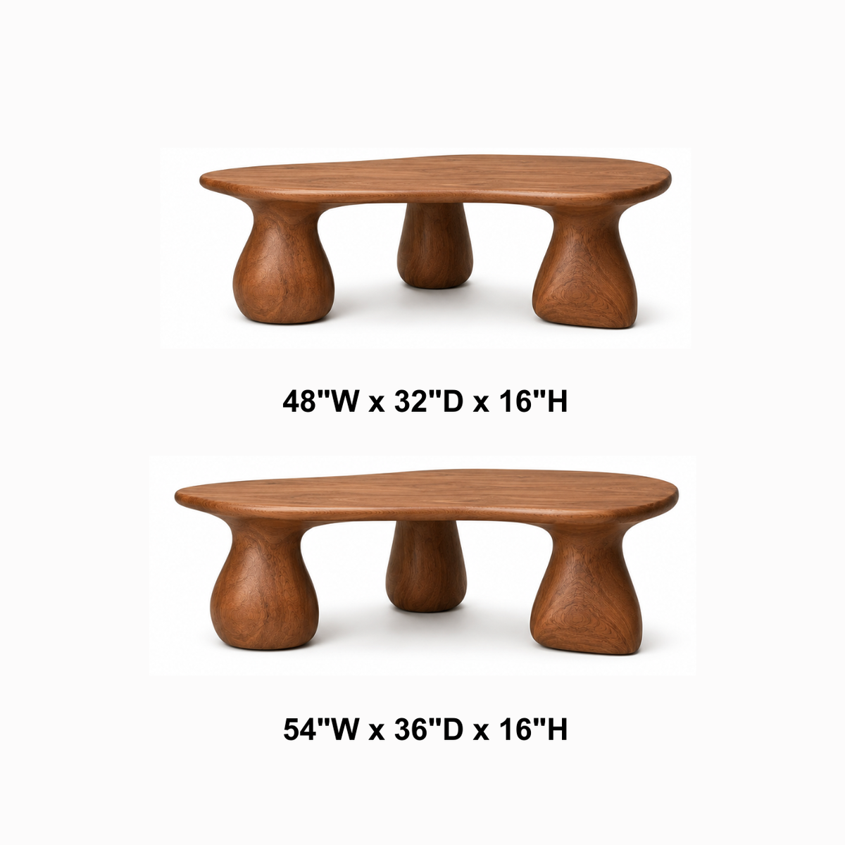 Kilden Pedestal Solid Wood Coffee Table For Living Room