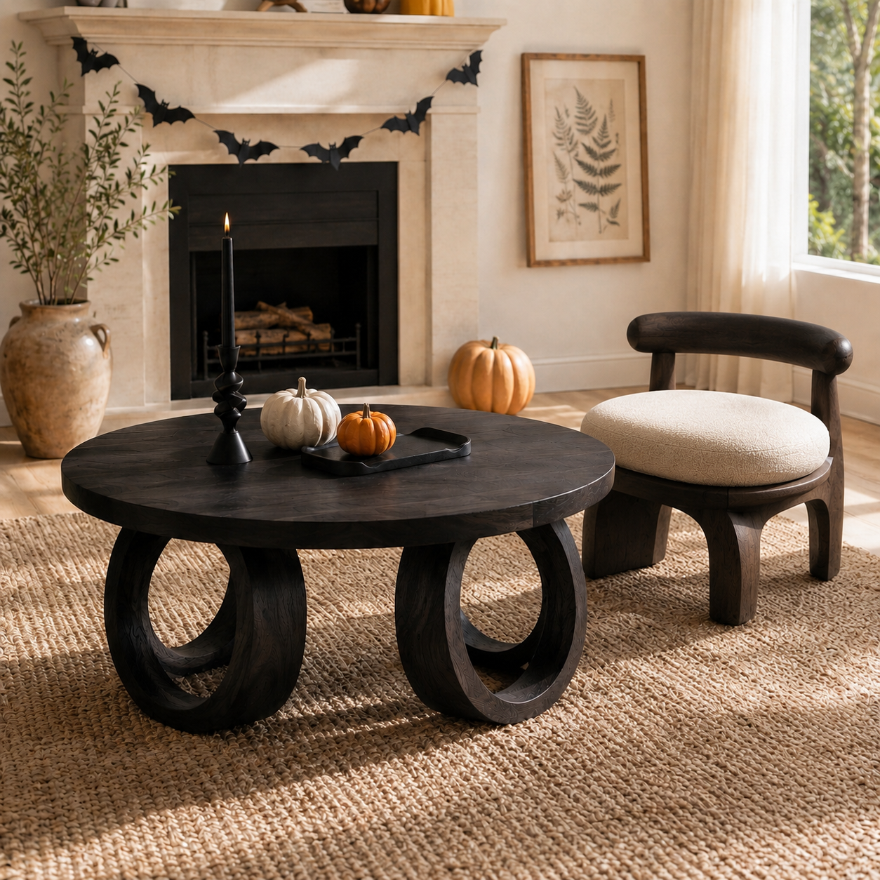 Kira Loop Solid Wood Coffee Table For Living Room