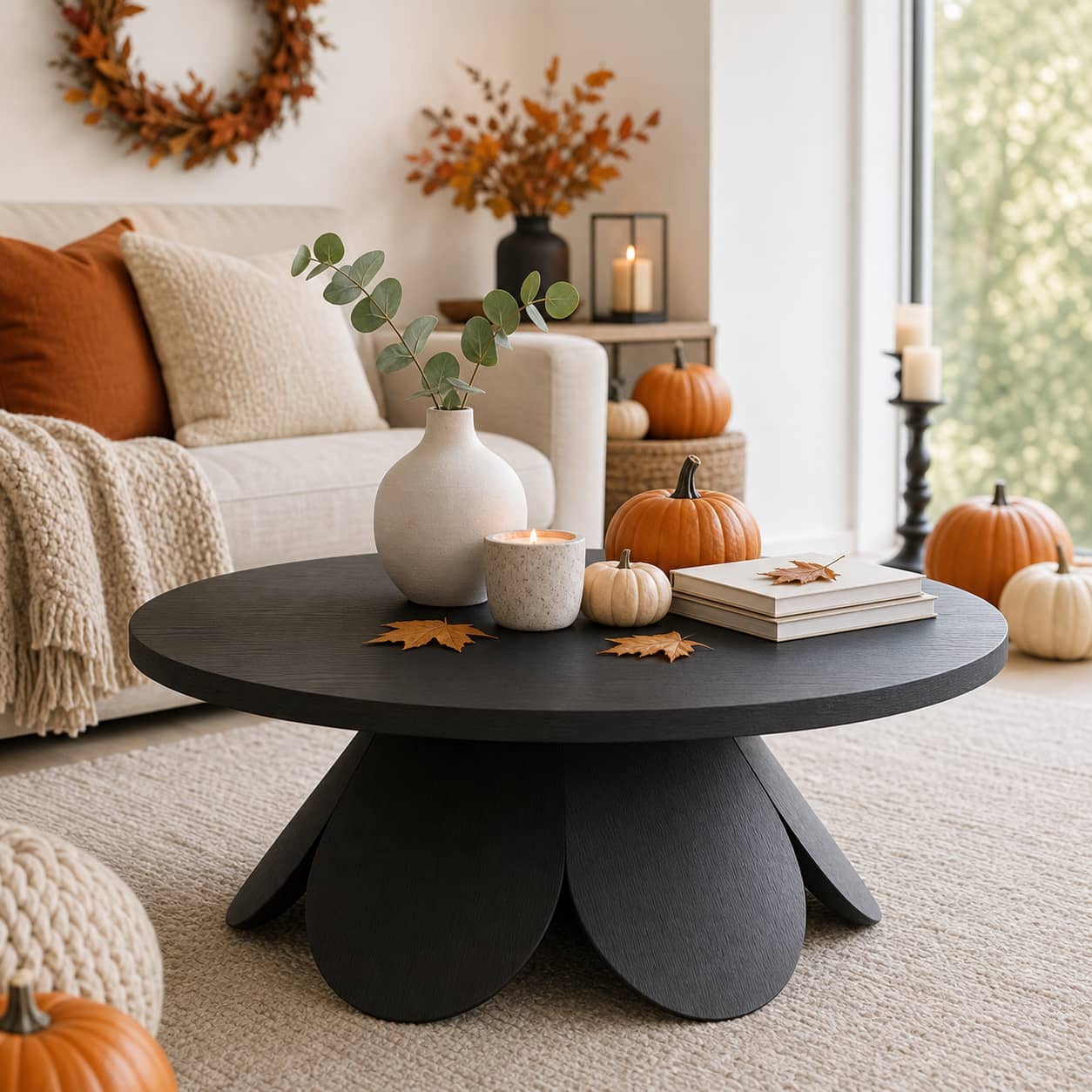 Mael Aesthetic Solid Wood Coffee Table For Living Room
