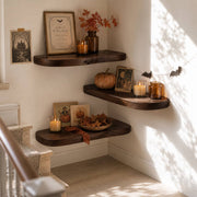 Pax Floating Solid Wood Corner Shelf For Furniture Decor And Living Room