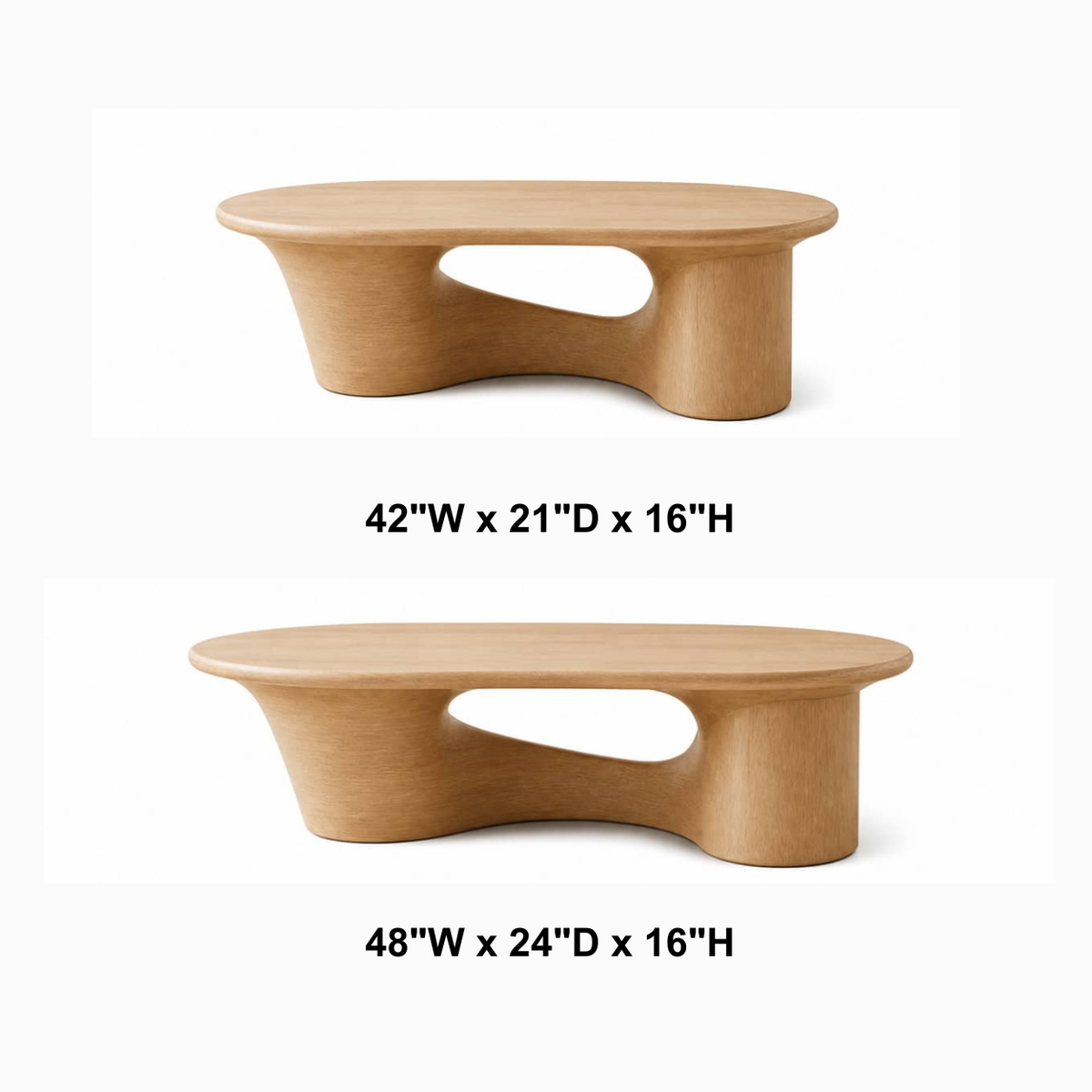 Quentin Bridge-Base Solid Wood Coffee Table For Living Room