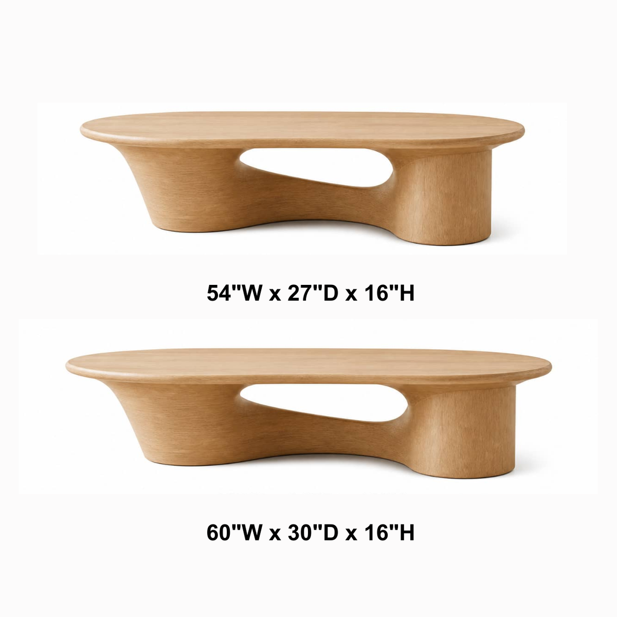 Quentin Bridge-Base Solid Wood Coffee Table For Living Room