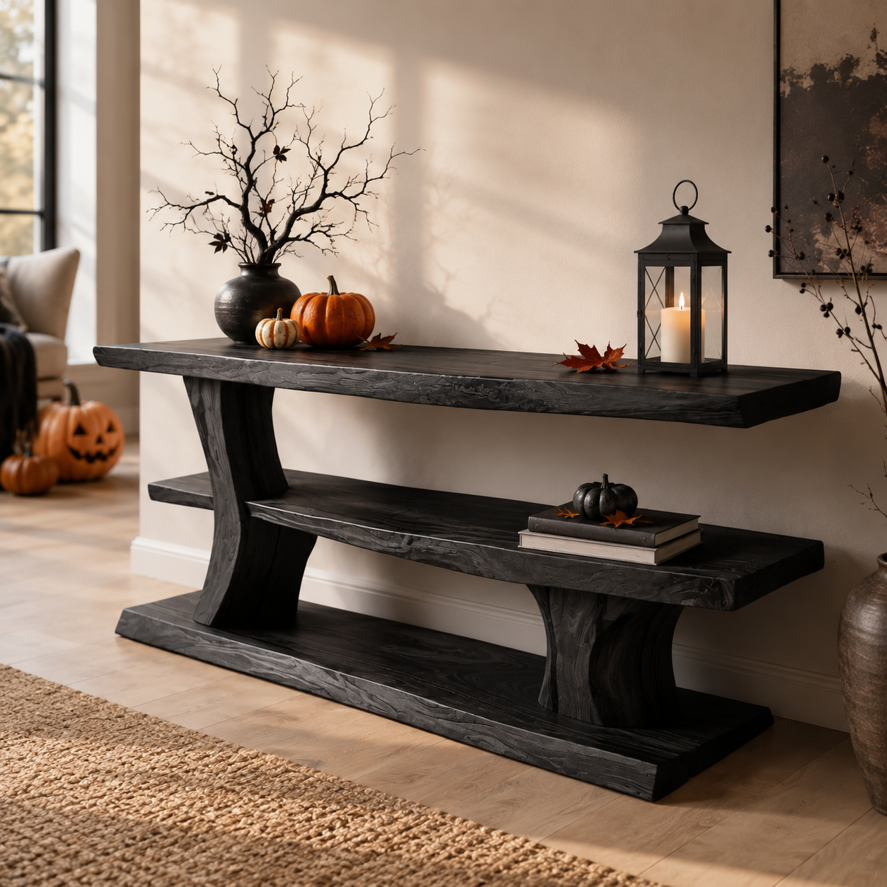 Minaro Sleek Solid Wood TV Console For Living Room